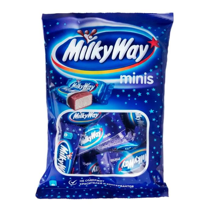 Шоколадные батончики Milky way minis, 170,5 гр